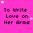 A static image with a bright pink background displays repeated text "To Write Love on Her Arms" in black pixelated font, surrounded by white and pink star shapes.