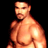 Pixelated static image of a shirtless man with light skin tone against black background, cropped to upper torso and head in 48x48 icon format.