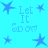 Blue star icons and 'Let It Snow' text on a cyan background, arranged in repeating pattern with no visible animation changes