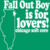 Static green buddy icon with white pixelated text reading "Fall Out Boy is for lovers!" and a partial outline of the state of California on the left side.