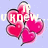 A cluster of pink hearts with white text overlays on a light purple background, showing three distinct animated states.