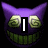 Purple cartoon head with green eyes and a wide toothy grin, displaying text "I FREAK YOU OUT!!" across four
