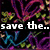 Four pixelated display text fragments over abstract backgrounds with vibrant colors and motion effects