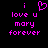 Pixelated pink text and heart symbol on black background, with one version showing a heart above 'i' and another without.