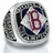 Circular icon with silver metallic border and blue-and-white interior, featuring a maroon 'B' logo, with red 'Red Sox' text and '<3' symbol overlaid on the right side.