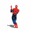 Animated contact sheet of Spider-Man character in various action poses across 25 sampled frames arranged in a 5x5 grid on white background with gray transparency indicators.