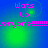 Pixelated text 'Wats Up everyone!!!!!!!!' in pink on blue-green gradient background with green light effects.