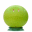 Six green spherical icons with small brown eyes and dark green bases, arranged in two of three showing sequential animation frames