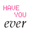 Animated contact sheet of a text-based meme icon showing sequential changes in pink and black text across 22 frames, with visible animation effects on the word 'ever' and partial phrase fragments.