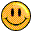 12 pixelated yellow smiley faces with varied expressions including smiling, winking, crying, and wearing sunglasses