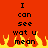 Red background with black text reading "I can see wat u mean" above yellow and orange pixelated flames.