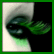 Animated sequence showing a green-tinted eye with shifting iris colors transitioning from dark to light states.