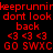 Red pixelated text on black background with repeated phrases and symbols, animated highlighting of specific lines.