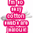 Pixelated pink text stacked vertically with white lettering, gray smoke-like effects on the right and left sides.