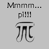 Black text and a mathematical pi symbol on a light gray background, with pixelated rendering.