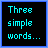 A pixelated animation of cyan text on black backgrounds forming the phrase "I love you" across six