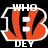 Pixelated orange and white logo with stylized 'B' and 'W' letters, text 'WHO' above and 'DEY' below on black background.
