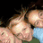 Pixelated collage of friends embracing, text overlays about friendship, and heart symbols in pink, orange, blue, and purple hues.