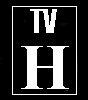 Vertical banner with 'TV H' at top, 'FOR' in middle, and 'HARDCORE' neon text below on black background.