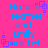 Pixelated text on bright pink background with blue and purple elements, showing names Natalie Heather and Emily are bff in four repeated