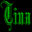 Four green pixelated text frames arranged in a 2x2 contact sheet on black background, each displaying variations of the name "Tina" with gothic lettering and decorative flourishes.