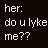 A dark background displays pixelated text in white and red, with 'i LOVE YOU' appearing across where the letter O changes color from white to red