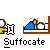 Animated sequence of a yellow-shirted figure interacting with blue and white objects on a brown shelf, with text "Suffocate" below.