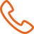 Orange paperclip-shaped outline on light gray background, rendered in pixelated style with no additional details or text.