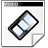 Pixelated icon shows a tilted rectangular frame with light blue internal sections on a white background, bordered by gray and black elements.