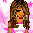 Pixel art contact sheet showing three frames of an animated icon featuring a cartoon woman with long brown hair, pink crop top, and blue jeans against a pink starry background with text "cute head Lil' buss?" at the bottom.