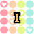 Pixelated icon with 'I LOVE YOU' text, pink heart shape, and pastel circles in background.