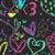 Animated icon with four distinct showing heart motifs, a hand holding 'LOVE' cards, handwritten text, and a blank space