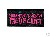 Pixelated pink text on dark background with scattered light speckles, no visible motion or additional elements.