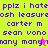 Pixelated text blocks in bright colors with a small star animation on the right side of each frame.