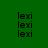 Green background with repeated 'lexi' text and green horizontal bars in a pattern