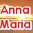 A four- displays text and graphics: 'Anna Maria' in red, a yellow '<3', '2008!!' in black, and green landscape elements
