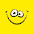 Six pixelated smiley faces with white eyes and black outlines on a yellow background, each showing distinct eye and mouth positions