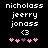 Pixelated text and symbols on black background with pink and purple heart icons, showing animation change in heart colors.