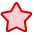 A static pixelated star with a red outline and light pink fill against a gray background.