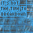 identical blue-tinted displaying the text "IT'S NOT THE TIME TO BREAKDOWN" in pixelated font, with a gray area on the bottom right