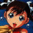 Pixelated anime-style character with brown hair and blue eyes on left, black background with white text "Anime IM" and signature on right.