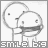 Pixelated grayscale icon shows two overlapping cartoon heads with simple features and a bold 'smile big' text banner below.