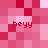 Pixelated pink and red with four instances of the text 'heyy' in dark red, arranged in a pattern on a solid pink background
