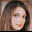 Four pixelated show a person with long dark hair in different poses: neutral face, hand near face, smiling with hand gesture, and profile view