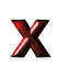 nine X-shaped icons in varying metallic colors on a gray background, with no visible animation changes