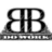 Black and white pixelated icon featuring two large stylized 'B' letters with a grid-like structure, set against a plain background.