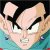 Pixelated close-up of a character's face with large ears, black hair tied in bows, and light skin against a teal background.