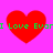 Four red heart shapes on a bright pink background with green text reading "I Love Evori" overlaid across each heart.