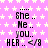 Pixelated text on a pink star-patterned background with repeated phrases and a gray rectangle in the bottom-right corner.