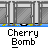 Animated contact sheet of a pixel art character performing actions with objects against gray doors, including holding red items and displaying text bubbles.